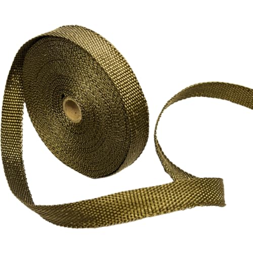 Thermal Zero Titanium Lava Exhaust Heat Header Pipe wrap roll 1 INCH Wide X 50 FEET Long Handles up to 3000° F - LV116150