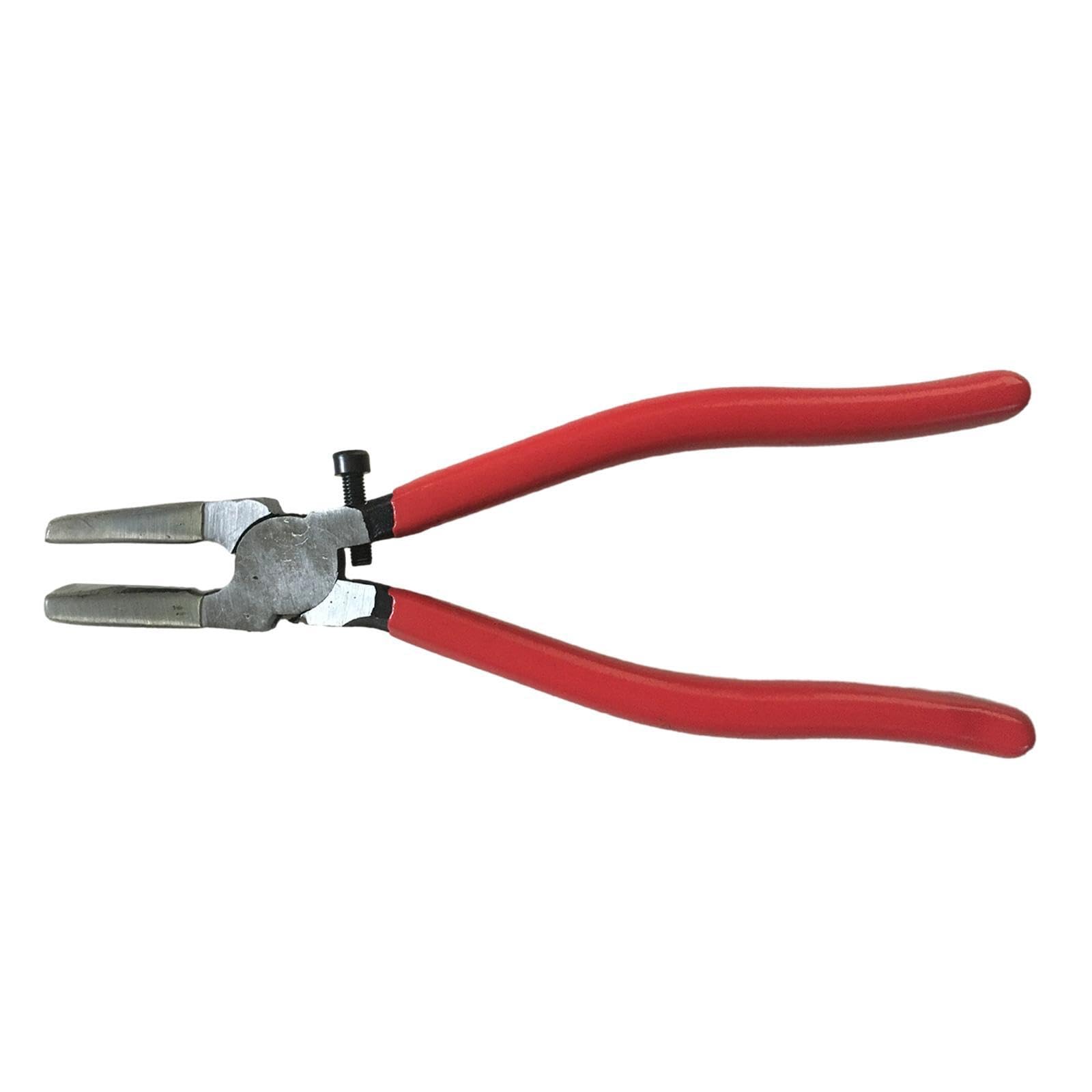 PIXZCSA Glass Cutting Key Fob Pliers Combination of Cutting Plier and Glass Cutter Tool for All Crafting Needs Thick Breaker Breaking Pliers Running Plier, 8 inch Flat Jaws
