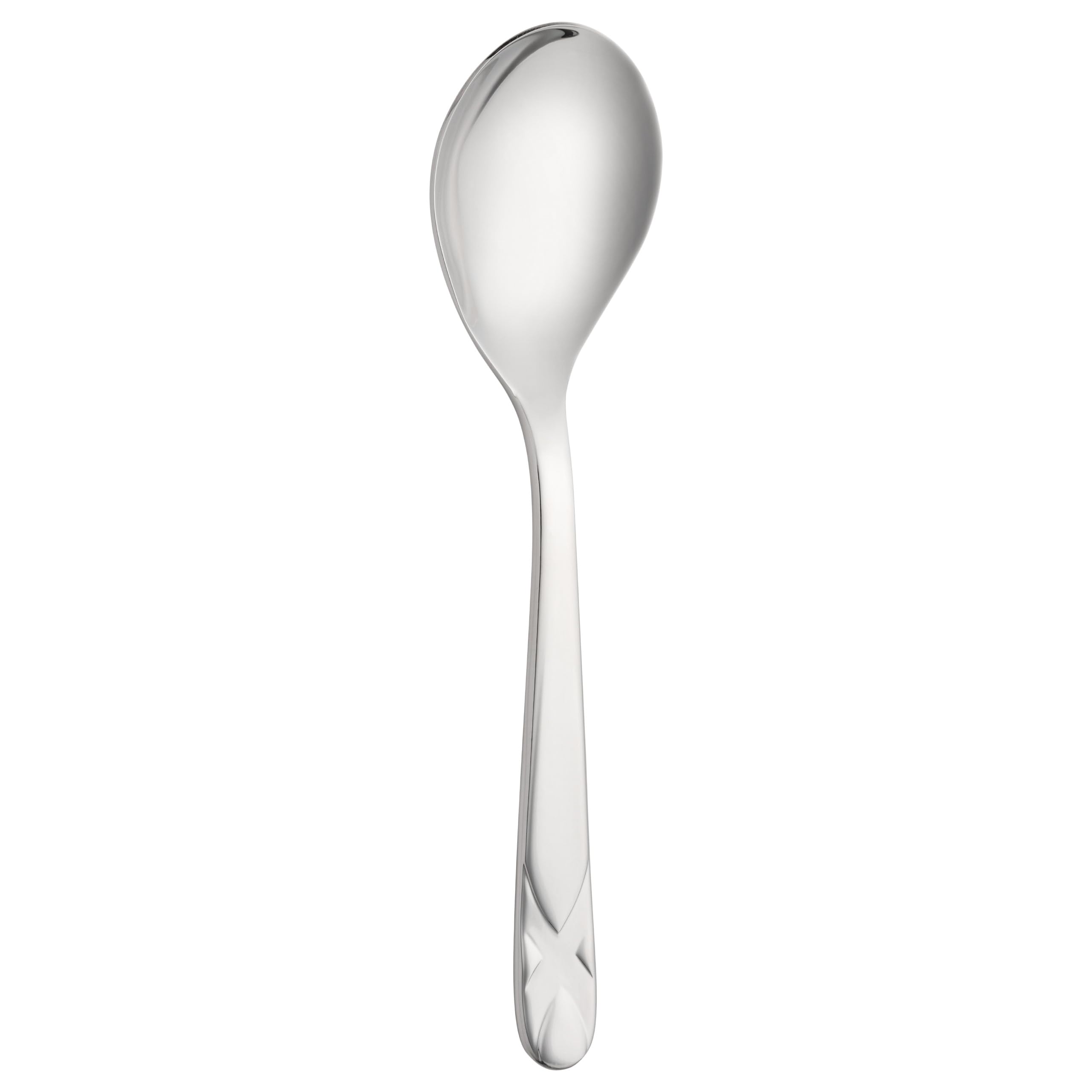 Grunwerg Saltire Collection Soup Spoons, 18-10 Stainless Steel, Set of 12