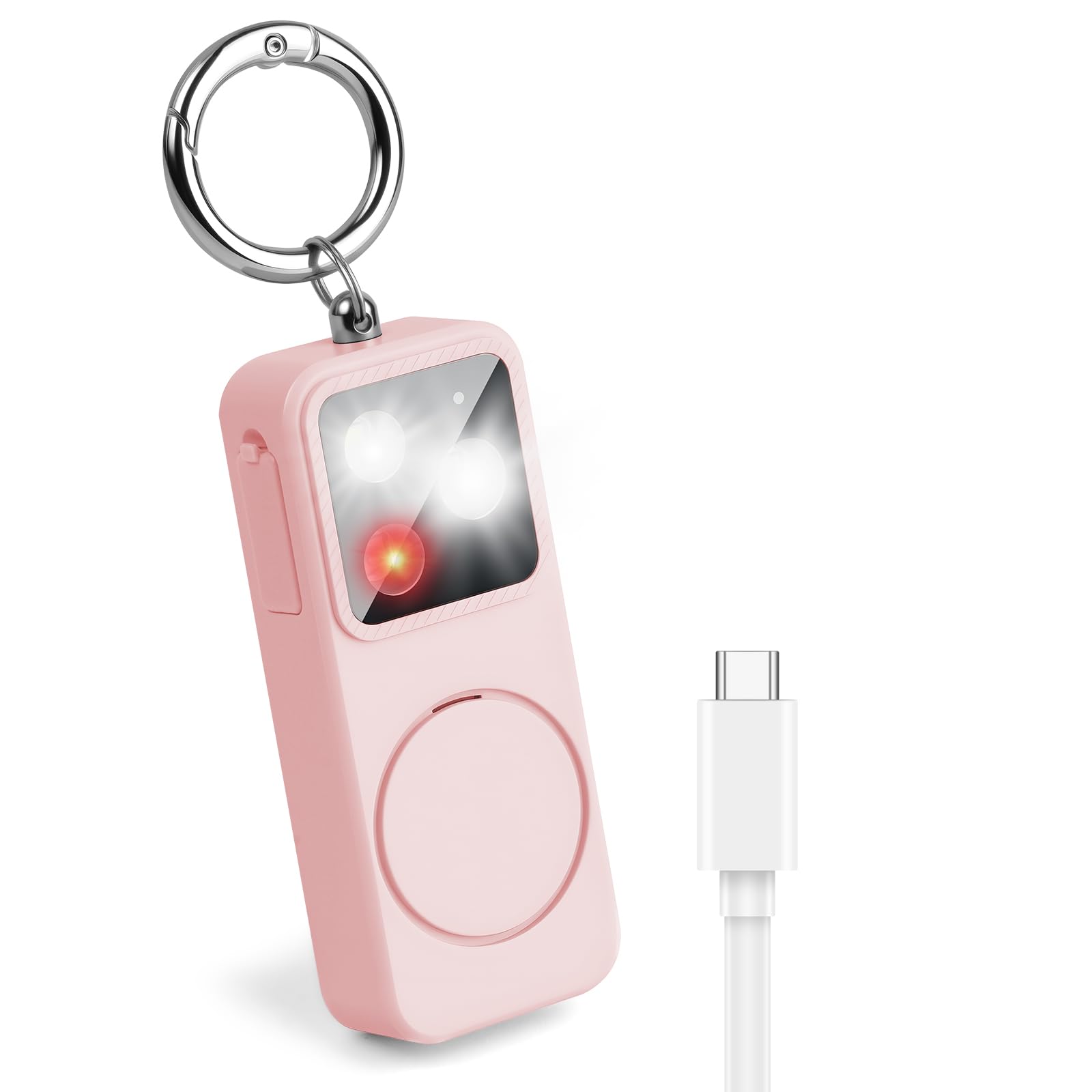 HOTUT Alarma Personal de Emergencia, 150dB con Luz Estroboscópica, Recargable, Llavero de Alarma de Seguridad para Ancianos/Mujeres/Niños/Alarmas de Seguridad de Autodefensa
