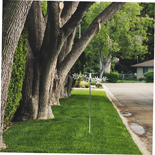 Yardenfun Airplane Windmill Metal Wind Sculptures Patio Wind Spinners Garden Airplane Sculpture Outdoor Decor Large Outdoor Ornaments Model Plane Airplane Windmill Decor Garden Decor Prop #TOP2