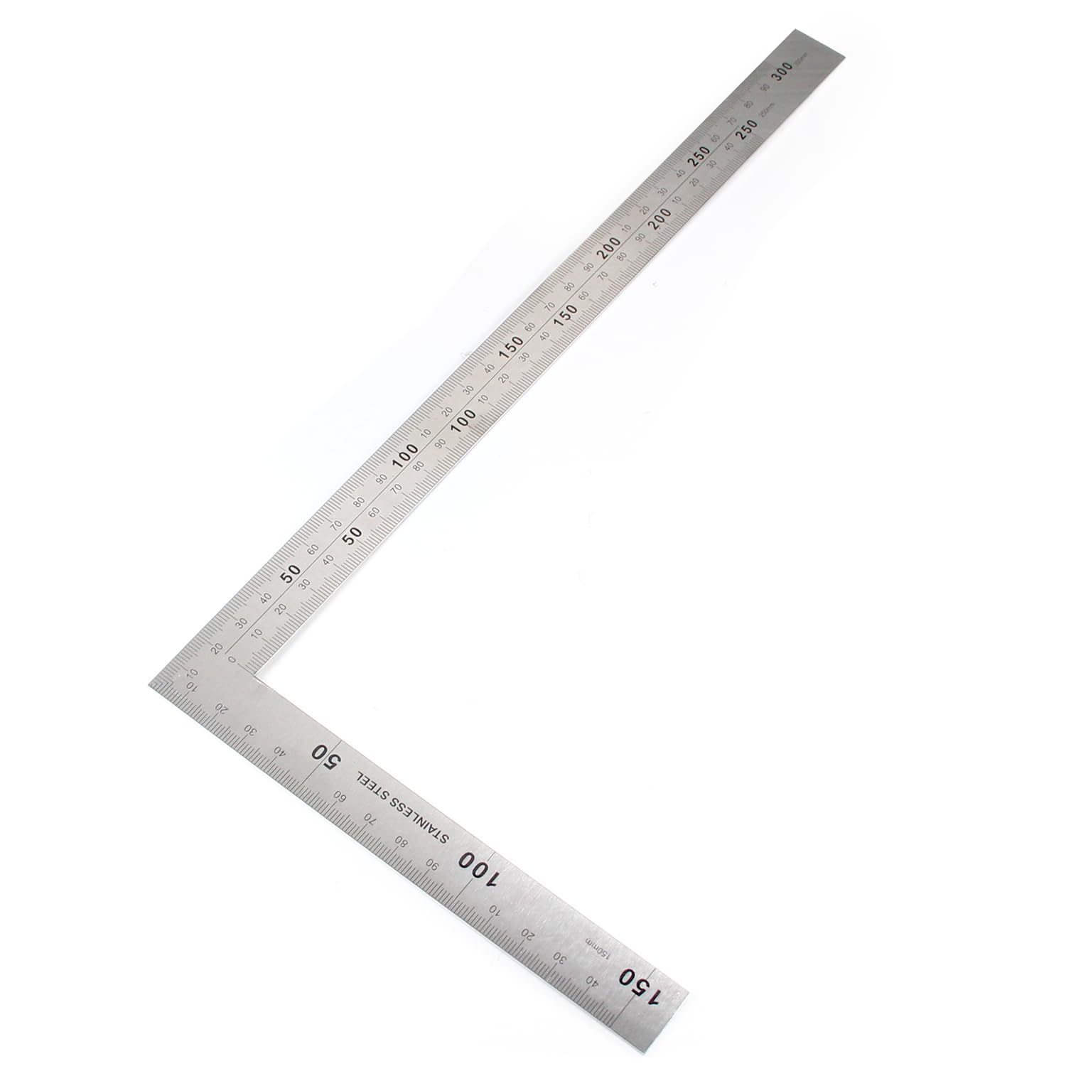 Auniwaig Right Angle Ruler, 150×300mm Stainless Steel L Shape Ruler, 90 Degree Square Tool, Framing Tools for Carpenters