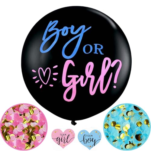 Baby Shower Palloncini, Palloncini Nascita Bimbo, Boy or Girl Gender Reveal Party，palloncino 36 Pollici per Gender Reveal Party