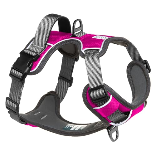 Embark Adventure Dog Harness, Reflective Trim No Pull Dog Harness for Large Dogs - Military Grade Nylon, Front Clip with Gel Lined Handle.