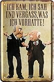 DekoDrom® Blechschild 20x30 cm Opas - Ich kam sah und vergass was ich vorhatte - Bar Kneipe Wand Deko Sammler Geschenk