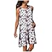 Produktbild Ainiyo Leinen Midikleider Damen Boho Kleider Freizeitkleider Strandkleider Shirtkleider Abendkleider Maxikleider Brautkleider Sommer O-Ausschnitt Blumen Baumwolle Leinen Ärmellose Plus Size Kleider