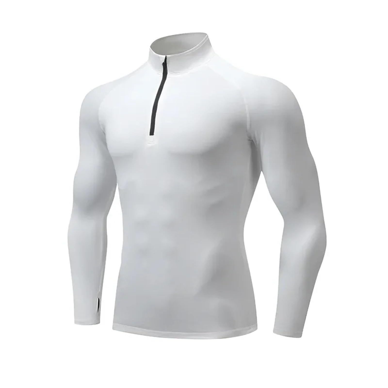 T-Shirts d'entraînement de course à pied ajustés avec trous pour les pouces