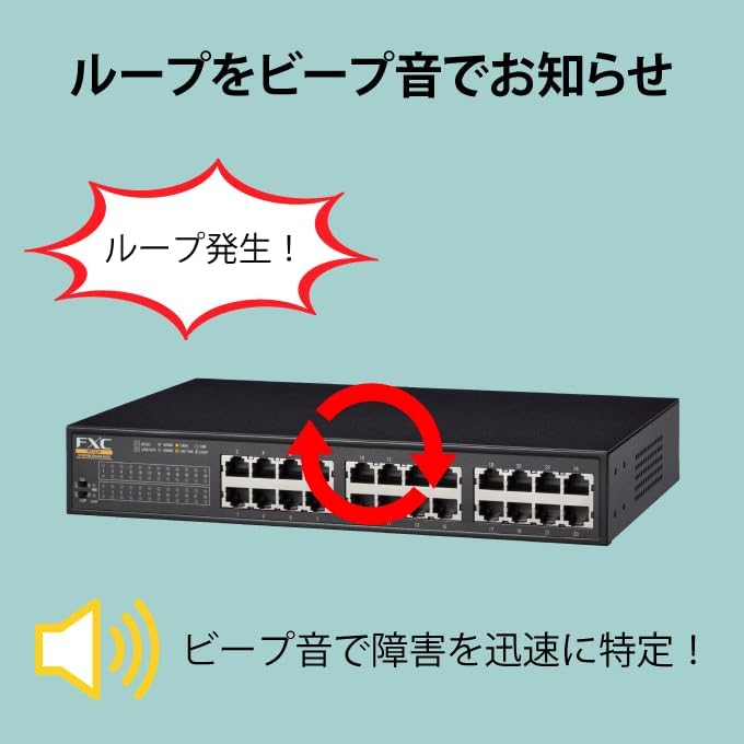 ループ検知付 24ポート ギガビット ファンレス 【customTAYLOR】 スイッチングハブ NS1224【保証付】
