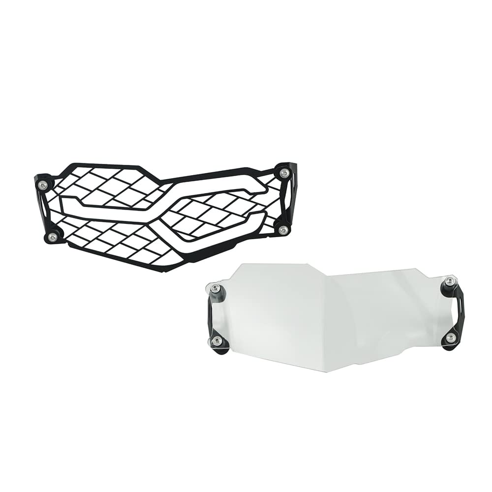 Riloer Motorcycle Headlight Protection Cover Headlamp Protector Guard Cover Transparent/Green Compatible with BMW F750GS F850GS 2018 2019 Transparent