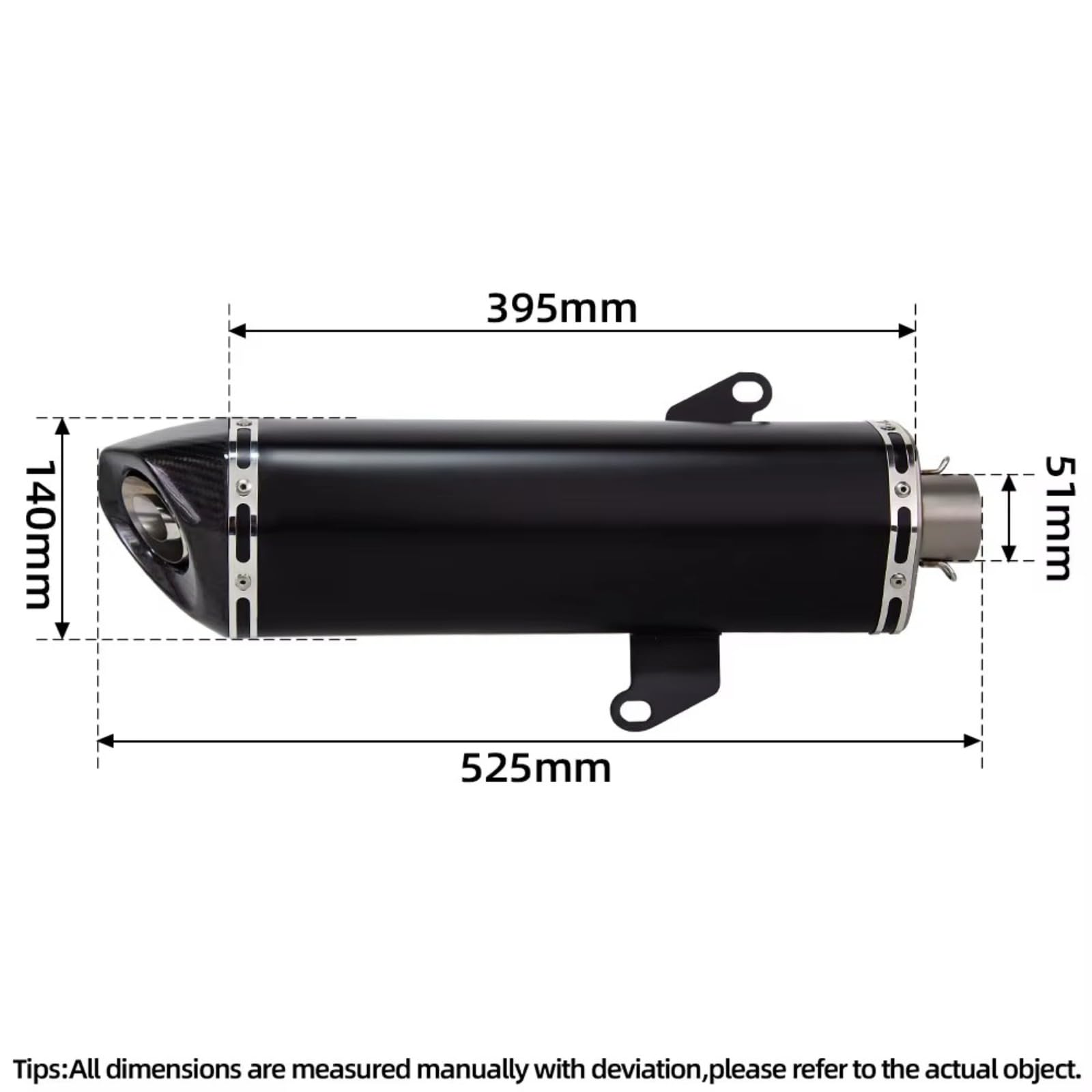 Sistema de Escape Completo para Motocicleta, silenciador Largo con conexión DB Killer, Tubo Frontal Azul para Honda Forza 350 NSS350 2021-2024