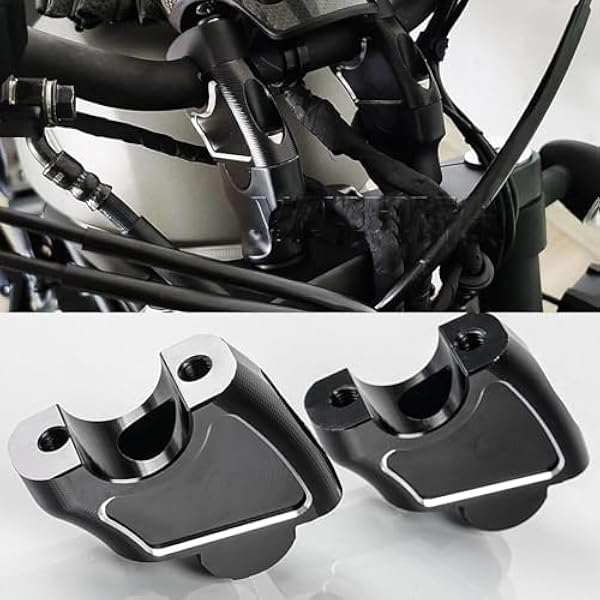 WOOGA Zmodyfikowane części motocyklowe, wzmocnienia kierownicy, wysokość 45 mm, zestaw zaciskowy 25 mm do tyłu, kompatybilny z Ho&nda Rebel CMX 1100 CMX 500 CMX 300 CMX 250 akcesoria 2017-2024