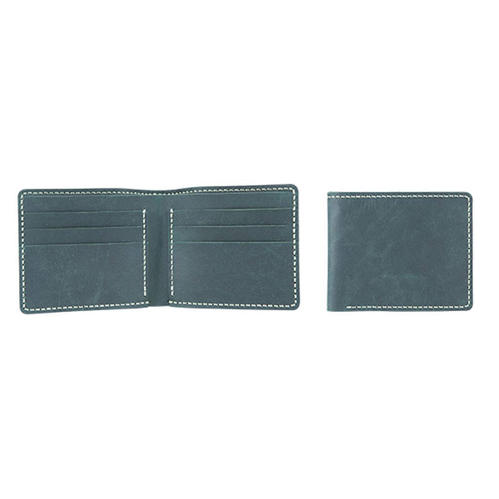 Adoorniequea 2 Set DIY Leder Geldbörse Kit Leder Rohlinge Set für die Herstellung von Bifold Wallet Dunkelgrün