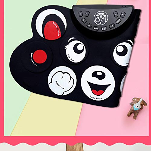 Elektronisch Drumstel Elektronische drumset, cartoon beer speelgoed leren draagbare pedaal percussiebord voor Kinderen… - Image 5