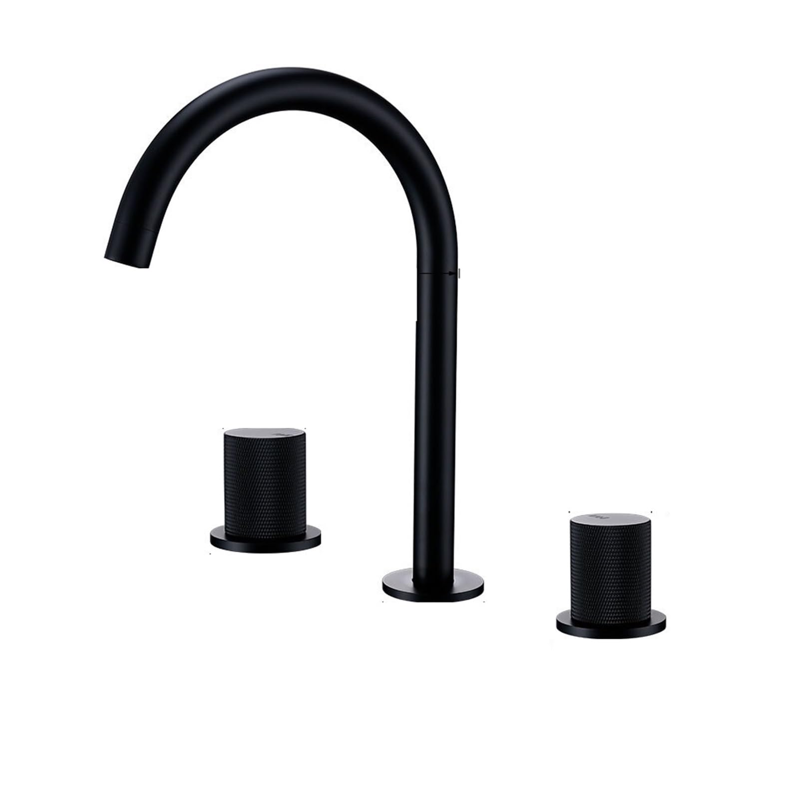 Weokdfha Color-4 Basin Faucet Brushed Rose Gold Basin Faucet 3Pcs Knurled Handles Sink Tap Hot And Cold Deck Mounted Mixer Widespread 3 Holes Set(Color-4)