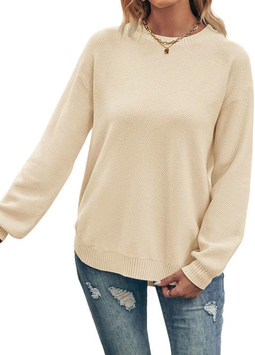 MEROKEETY Women's Fall Winter Sweaters Casual Loose Cozy Sweater Tops Pullover Jumper 2025 Fashion Outfits - Image 2