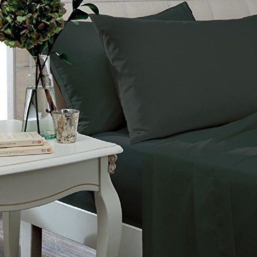 Lenzuolo in tinta unita, colore nero, nero