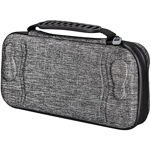 ASFSKY Carrying Case for Switch Portable Travel Case Waterproof Zipper Portable Handle Hard Shell Storage of NS Console and Game Card Switch Case Gray Cover