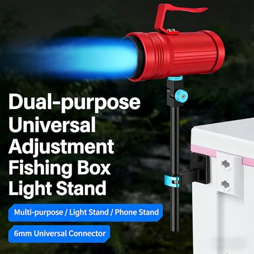 Soporte de luz de pesca ajustable de aleación de aluminio con pinzas 2