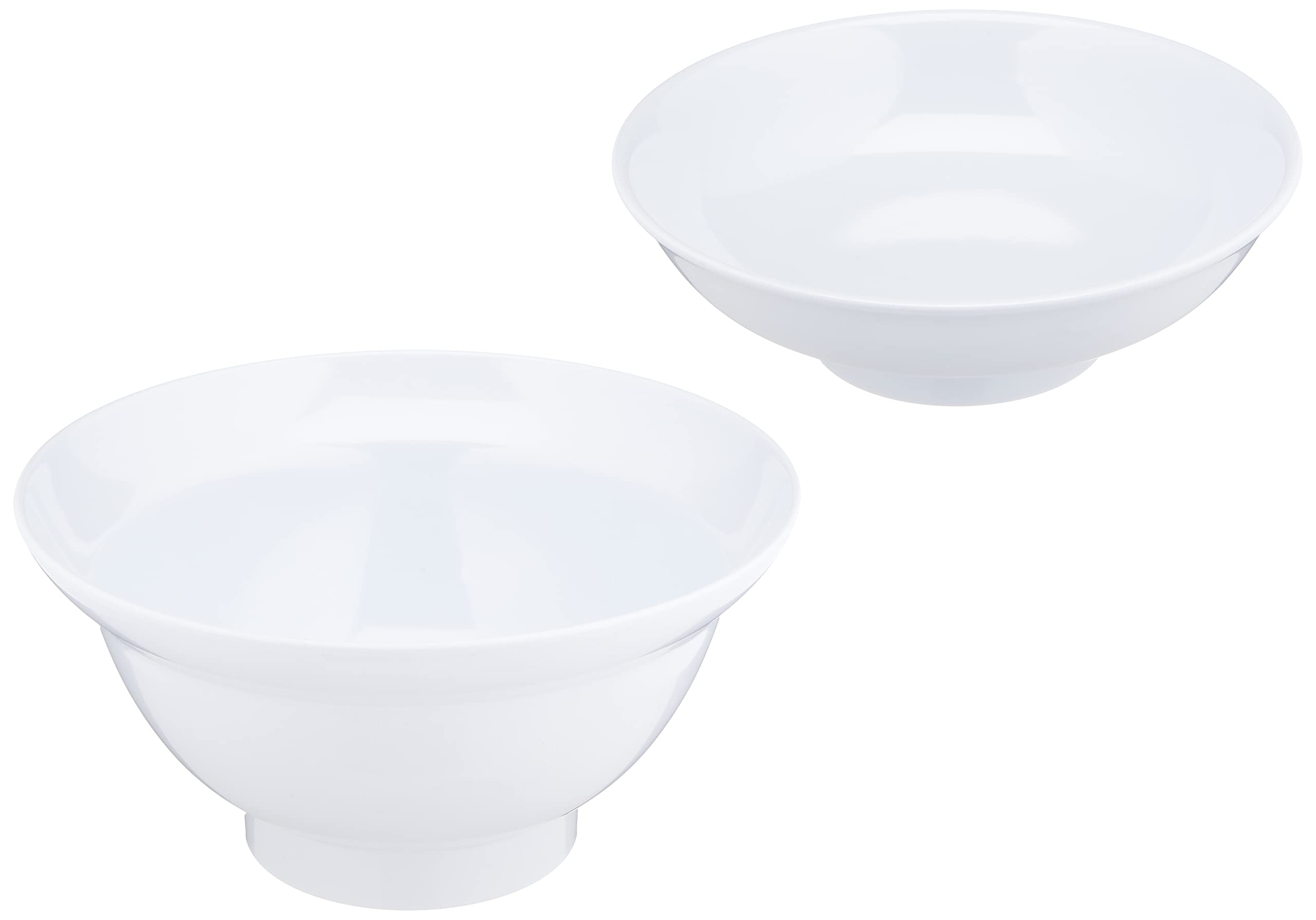 Nagao No.60AB Unbreakable White Tableware, Donburi with Lid, Large, Made in Japan