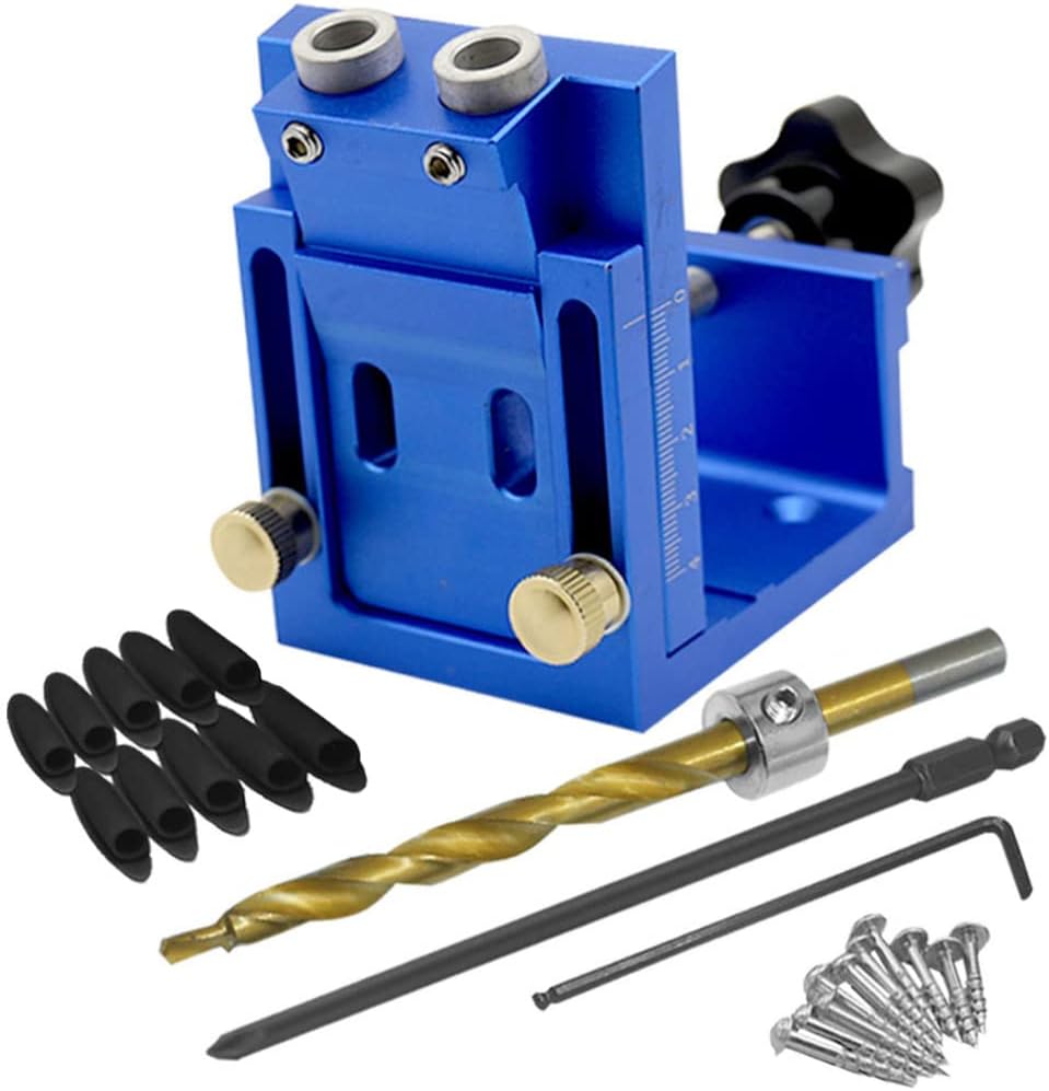 Angoily 1set Pocket Hole Locator Tool Woodworking for Precise Drilling Suitable for Wood Thickness for Beginners and Professionals