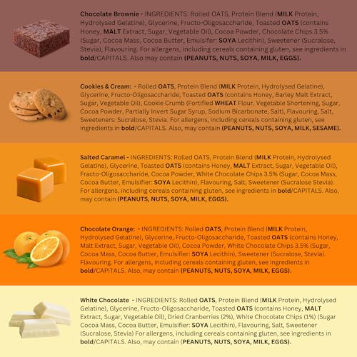 Warrior Raw Protein Bars – 12 x 75g High Protein Snack – High Fibre, Low Sugar – Ideal Meal Replacement or Healthy Nutrition Energy Snacks - Oat Bar Flapjacks – UK Made (Variety Box)