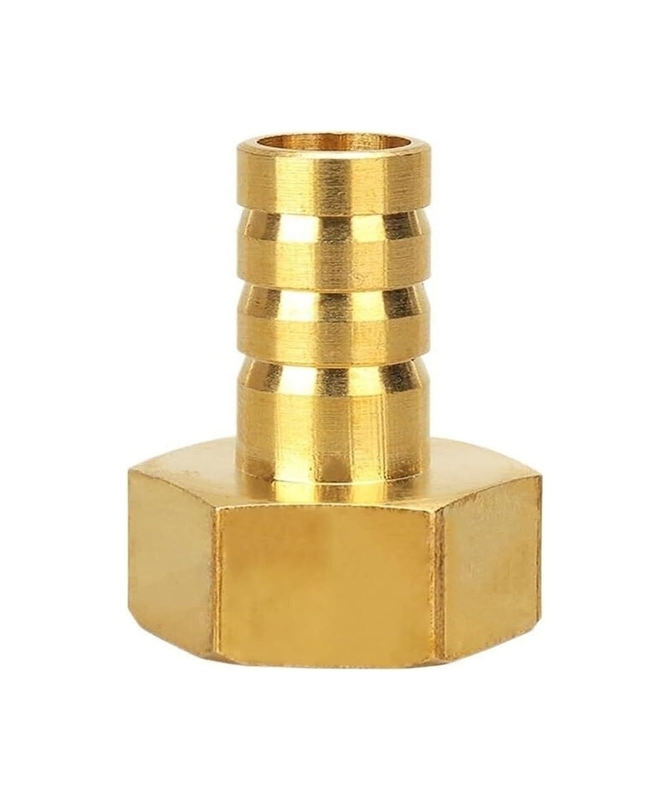 Gkirqvpe Women's One Color Brass Barb Hose, Brass Pneumatic Pipe Pagoda Fitting Bsp Inner Thread Hose Barb Connector Multiple Sizes(6Mm*3/8Inch)