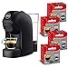 Lavazza A Modo Mio, Macchina Caffé Espresso Tiny Con 64 Capsule Qualità Rossa Incluse, Macchinetta A Capsule Per Un Caffè A Casa Come Al Bar, 1450 W, 0.75 Litri, Colore Nero