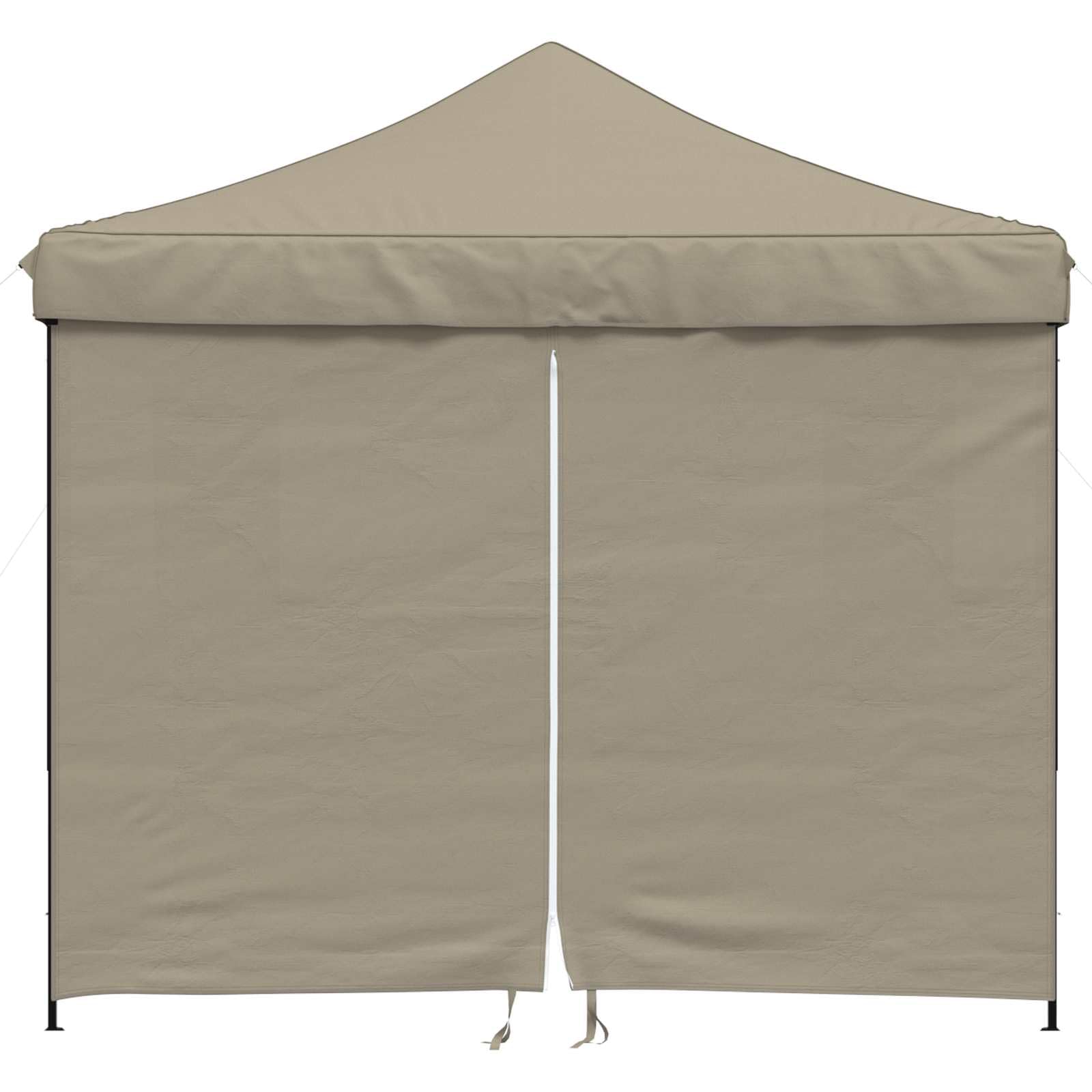 Namiot imprezowy w kolorze taupe 292 x 292 x 315 cm, tkanina Oxford z ramą malowaną proszkowo, składana konstrukcja, liny wiatrowe i koziołek, idealny do ogrodu, na taras, kemping, wesele