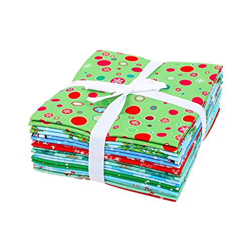 Craftido 10pcs 18”x21”(46x53cm) Fat Quarters Fabric Bundles, Medium Weight 145g, 100% Cotton Fabric for Quilting Sewing - Image 4