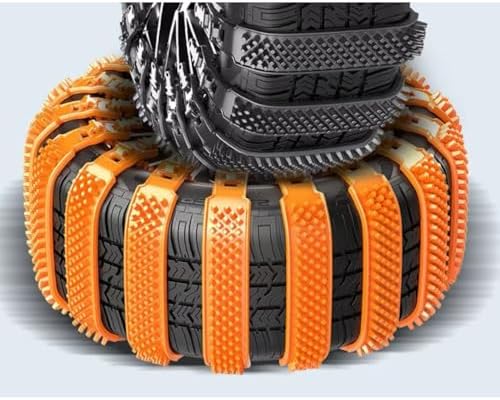 Car Snow Chains,10 PCS Adjustable Tire Socks Urethane Set Ice Breaking Multi-Layer Teeth Anti Slip Tire Chains