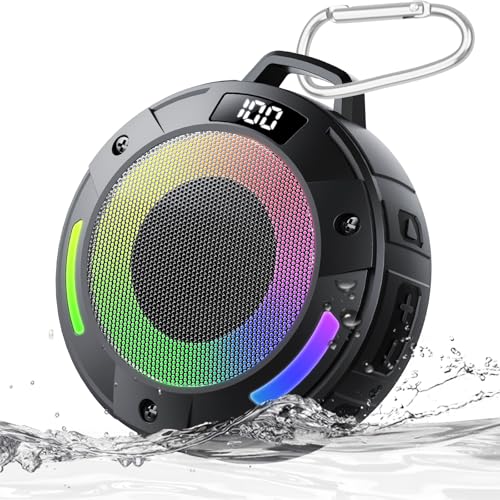 Bluetooth Speaker, 2026 Portable Wireless Shower Speaker, Digital Display Portable Speaker with...