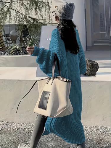 Image of Womens Long Cardigan Sweaters Open Front Oversized Duster with Pocket for Women 2025 Fall Winter Knit Design Coats