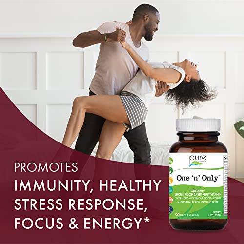 One N Only Whole Food Multivitamin By Pure Essence - Super Energetic Once A Day With Superfoods, Minerals, Enzymes, Vitamin D, D3, B12, Biotin - 30 Tablets #TOP2