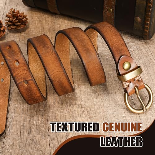 Womens Genuine Leather Belts for Jeans Pants Trendy Vintage Thin Leather Belt Gold Buckle Ladies Skinny Waist Belt2