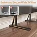 EZISE Universal TV Stand Legs for 35-75 Inch LCD/LED/OLED TVs, Tabletop TV Mount Base with 7 Height Levels, Heavy Duty Steel Frame TV Feet Holds up to 120lbs, Max VESA 800x400mm