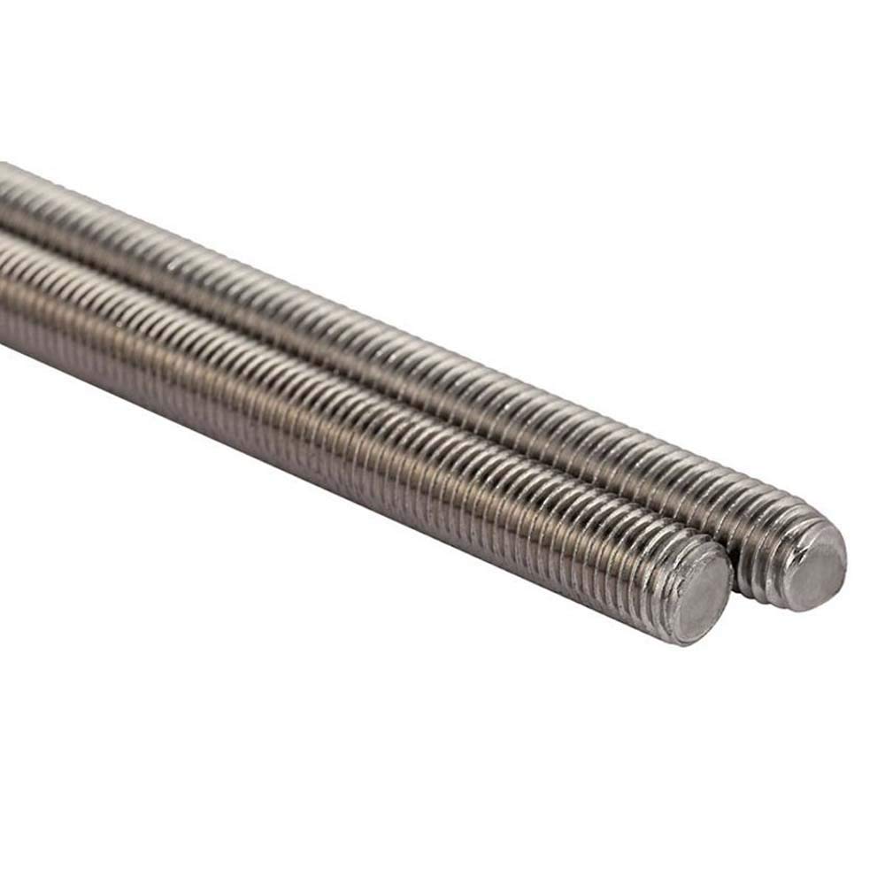 1Pcs M18x1.5x250mm Fine Pitch Threaded Rod Bar Studs 304 Stainless Steel (1Pcs, M18x1.5x250mm)