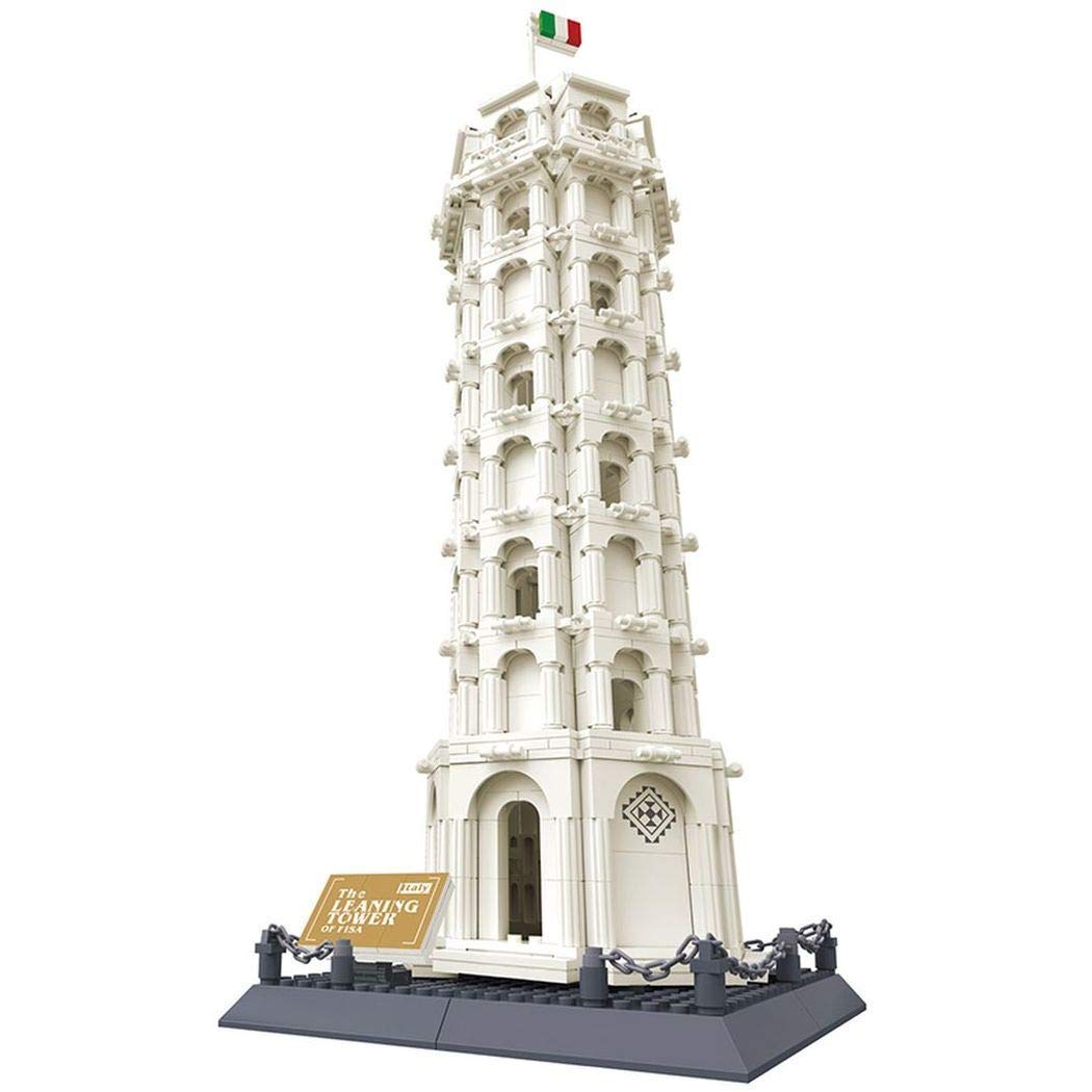 WANGE Torre de Pisa Modelo arquitectónico para Montaje con Bloques de construcción