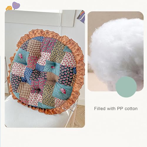 Cojín para silla vintage lavable acolchado de algodón de retazos 6