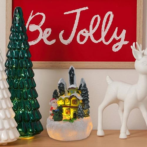 Casas da Aldeia de Natal,Iluminar Casa de Natal,Casa de Pão de Gengibre da Aldeia Natalina de Resina