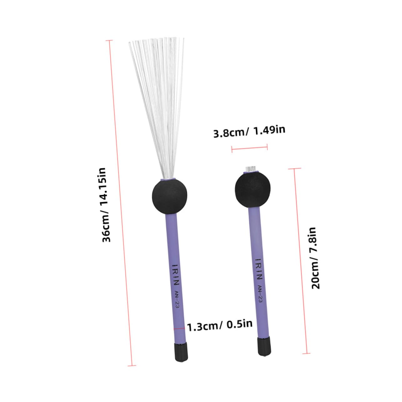 SUPVOX Drum Brush Set Retractable Drum Brush Jazz Drum Cleaning and Maintenance Wire Brush Drum Sticks