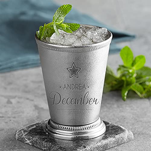 CenterGifts Personalized Birthday 11 Oz Mint Julep Style Cup with Birth Month
