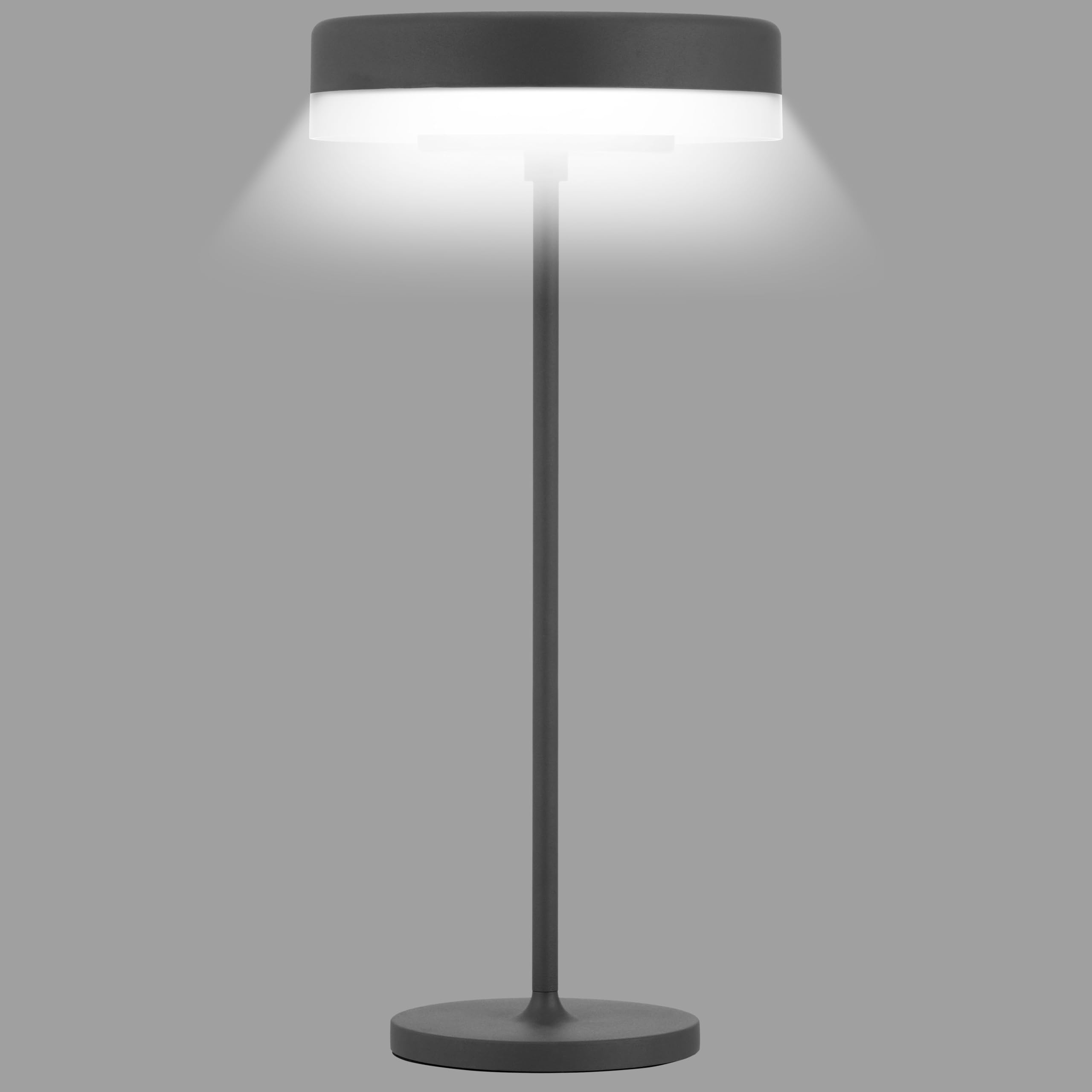 REV DISK lampa stołowa, lampa stołowa, lampka na biurko, lampka nocna ściemniana, 200 lm, 2 W, akumulator 4000 mAh, IP54, czarna
