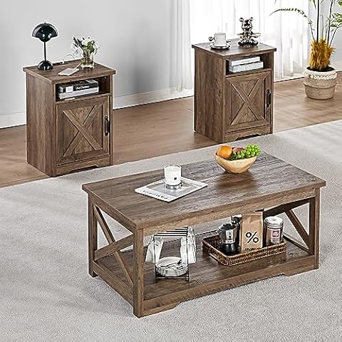 AMERLIFE 3-Piece Farmhouse Table Set Cover