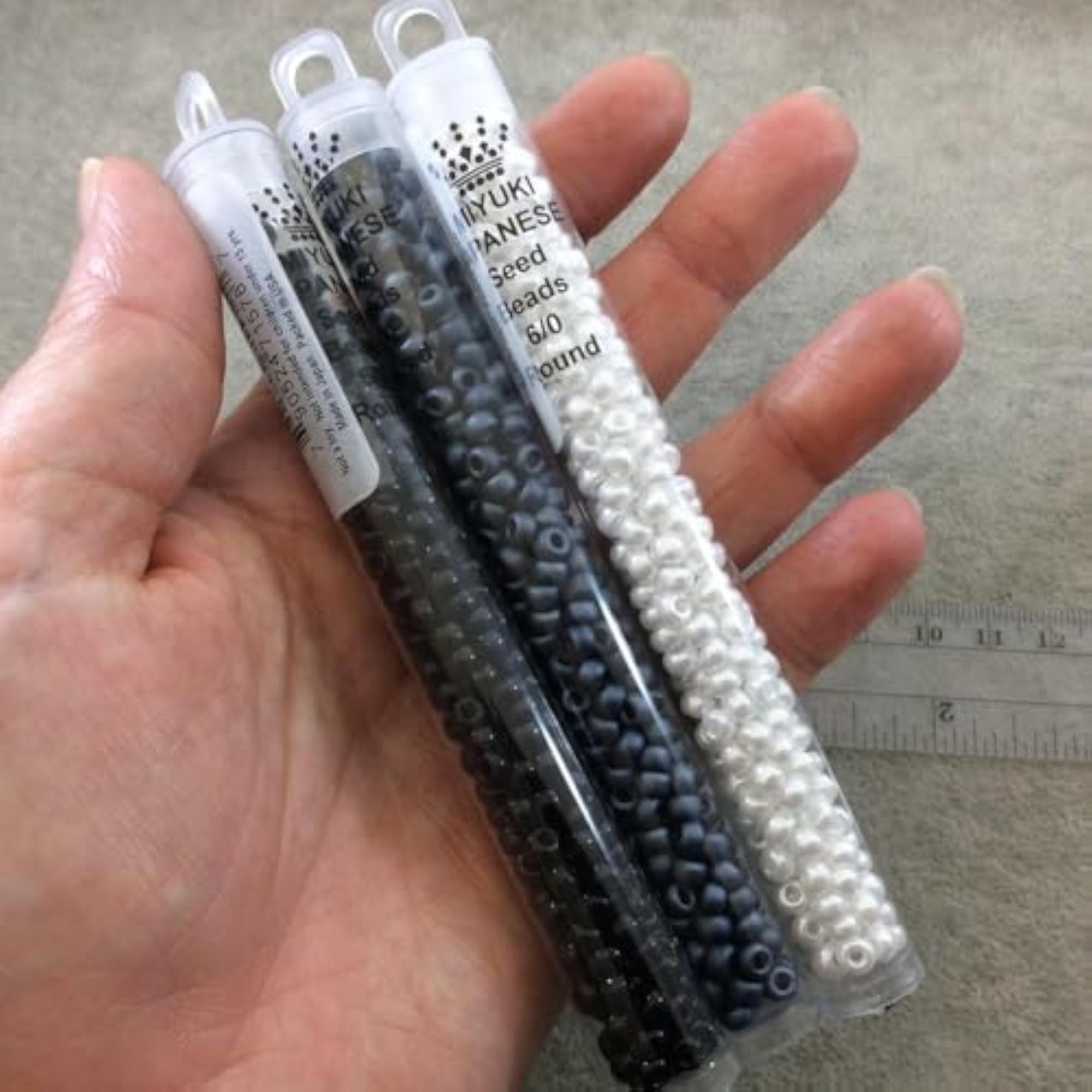 Round Seed Beads Size 6/0, 20 Grams Purple Lined Amethyst AB