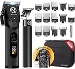 Novah Professional Hair Clippers for Men, Professional Barber Clippers and Trimmer Set, Mens Cordless Clipper, Fade Haircut Kit, Electric Hair Cut Machines