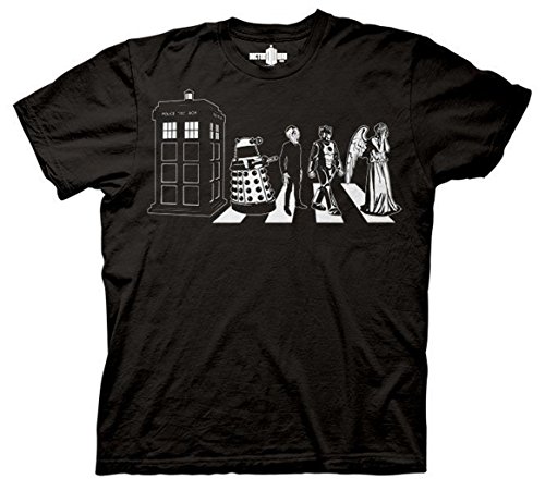 Doctor Who Villians Street Crossing T-shirt (Medium,Black)