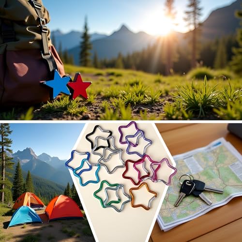 10Pcs Multicolor Carabiners Hook Clips Camping Accessories Buckle for Outdoor Hiking Traveling,Carabiners and Quickdraws