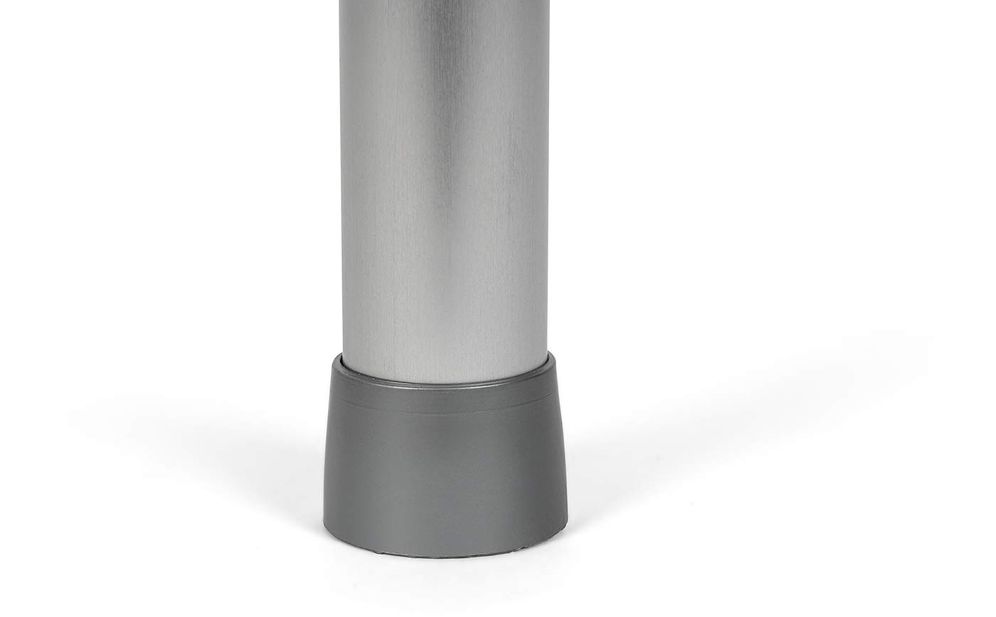 Kreher Teleskop-Duschregal Badregal Aluminium, ohne Bohren (Silber) | Rostfrei und höhenverstellbar bis 270 cm, einfache Montage per Federsystem, 4 verstellbare Körbe