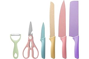 Colorful Kitchen Knife Set 6 PCS - Cook in Style and Precision