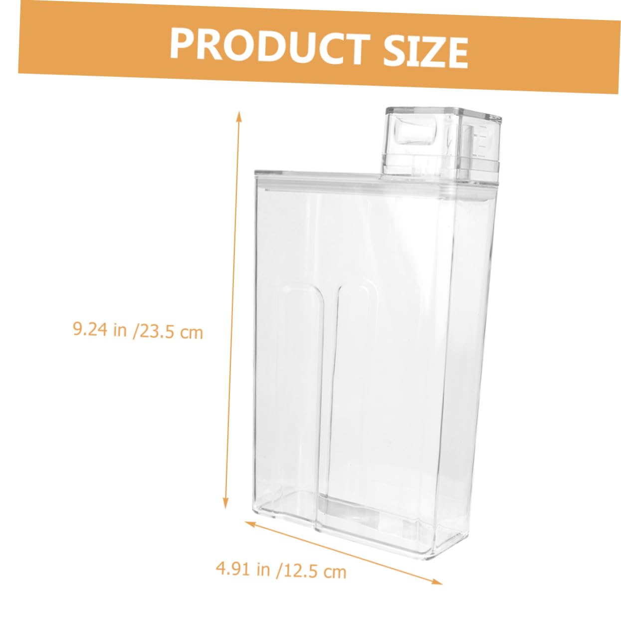 Dispensador de Detergente Líquido Tapa, Caja de Almacenamiento para Lavandería, Material Pet y PTR, Pack de 2 Unidades para Uso Multipropósito